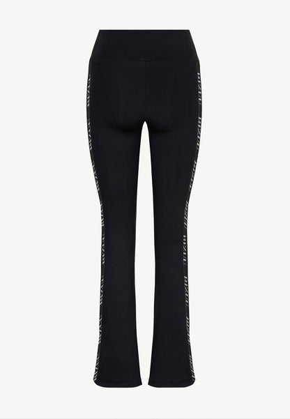 Czarne legginsy z szerokimi nogawkami KENDALL