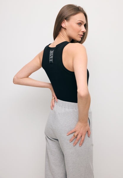 Czarny top z logo bizuu ALEXIN