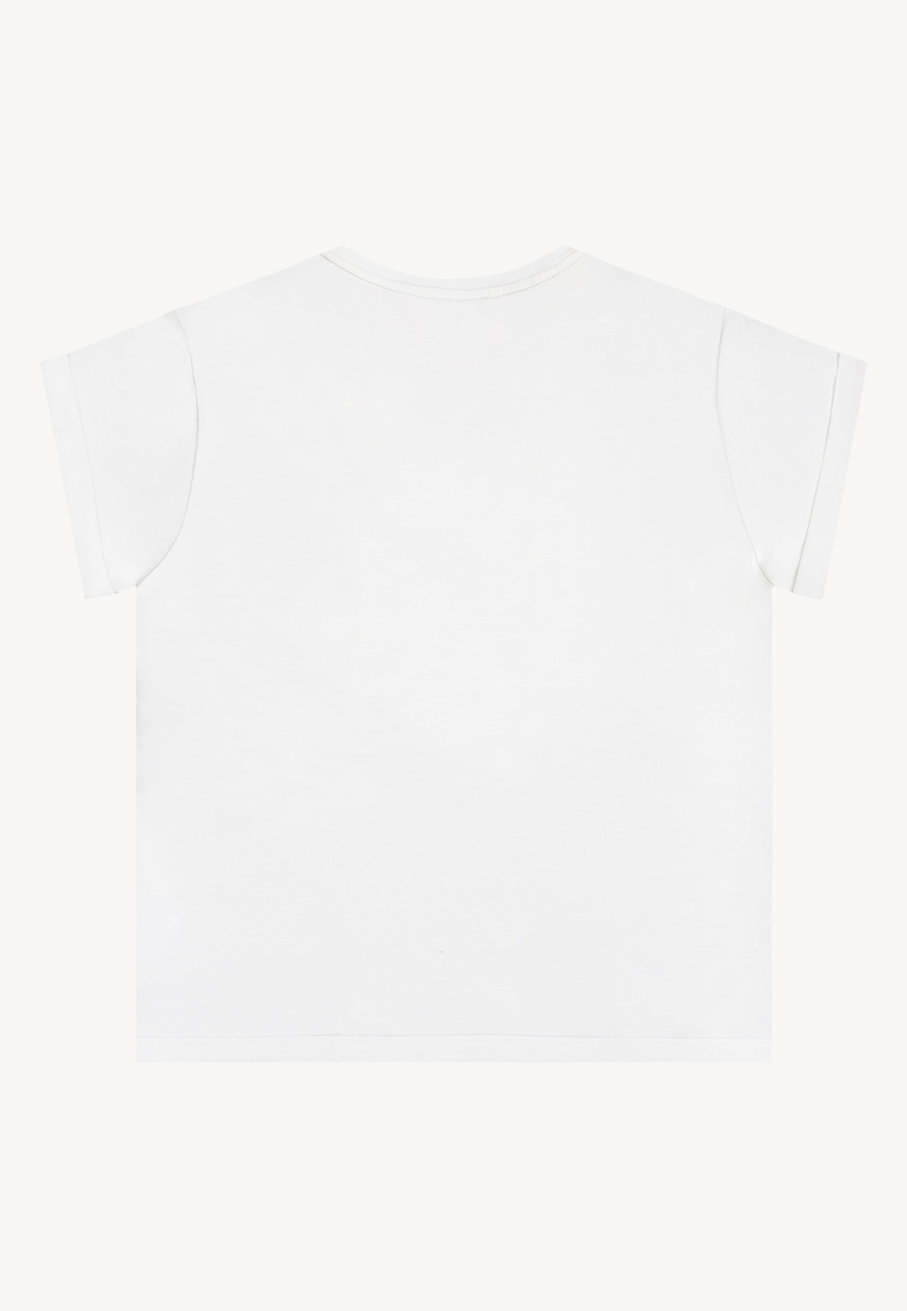 Tył kremowego T-shirtu MIRADO.