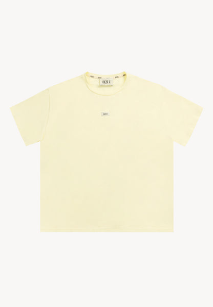Klasyczny żółty T-shirt z logo TISHALLE