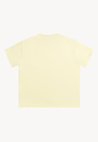Klasyczny żółty T-shirt z logo TISHALLE