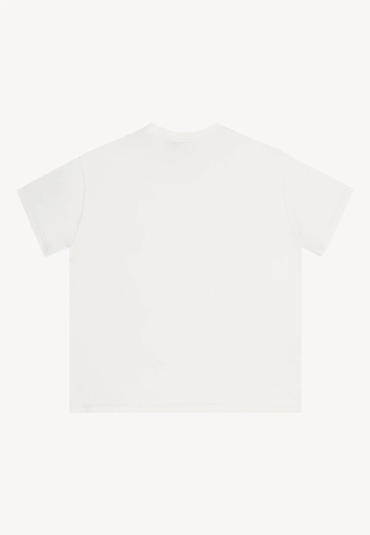 Tył kremowego T-shirtu BOW.