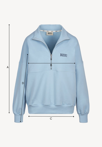 Dresowa bluza z logo i kołnierzem CHAMP błękitna