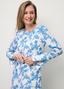Niebieska midi sukienka z wiskozy IVYNI