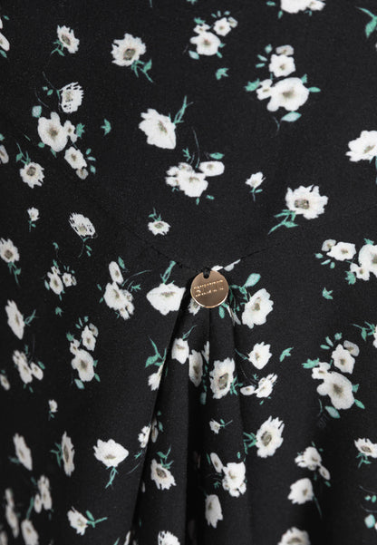 Czarna mini spódniczka LANNIL w kwiatowy print