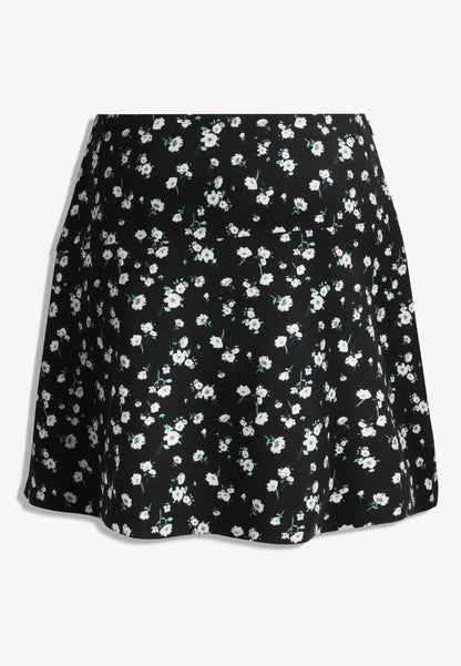 Czarna mini spódniczka LANNIL w kwiatowy print