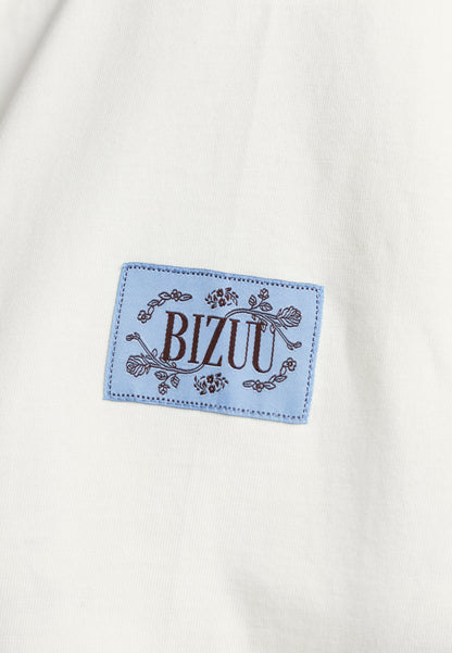Maślany t-shirt oversize PARADISO z logo