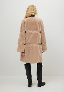 Herbatnikowe futro oversize SORRENTO