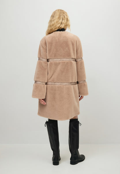 Herbatnikowe futro oversize SORRENTO