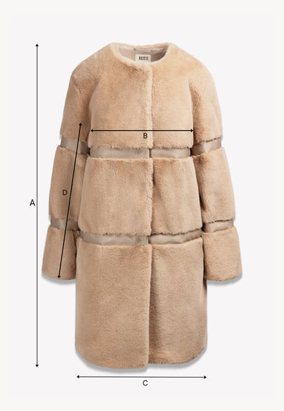 Herbatnikowe futro oversize SORRENTO