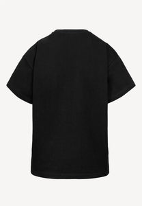 Bawełniany czarny T-shirt z logo TISHALLE