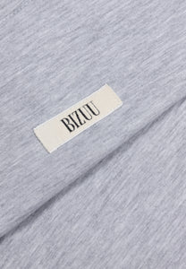 Bawełniany szary T-shirt z logo TISHALLE