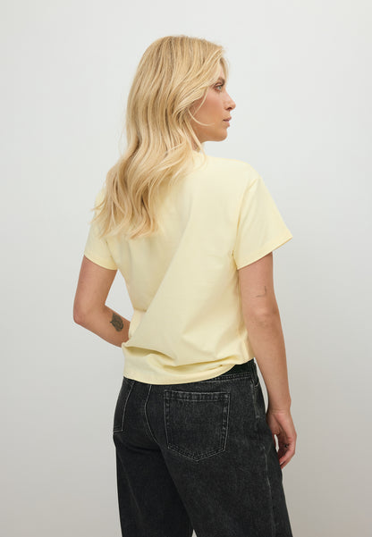 Klasyczny żółty T-shirt z logo TISHALLE